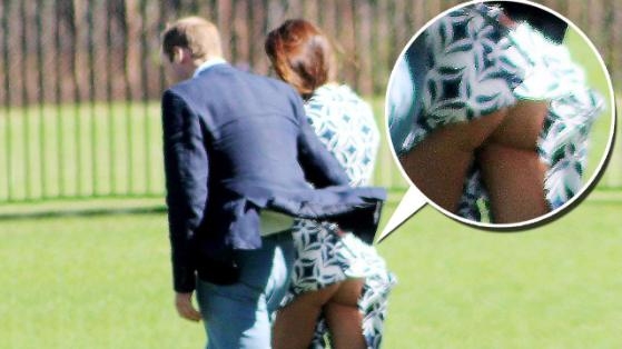 Kate Middleton si-a aratat fundul fara ca sa vrea