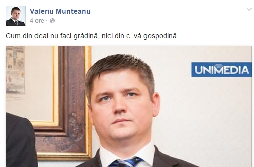 Valeriu Munteanu, la gatul unui coleg