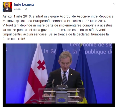Leanca: "Scuze pentru cei de la guvernare in caz de esec nu exista"