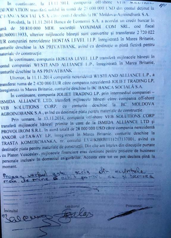 Ilan Sor, a depus marturii impotriva lui Veaceslav Platon