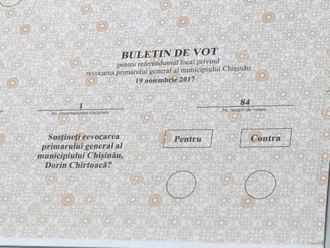 Varianta oficială. Cum va arăta buletinul de vot pentru referendumul anti-Chirtoacă