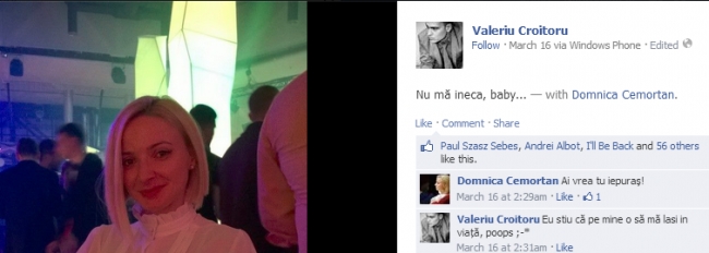 Domnica Cemortan, in bratele unui alt barbat intr-un club de noapte