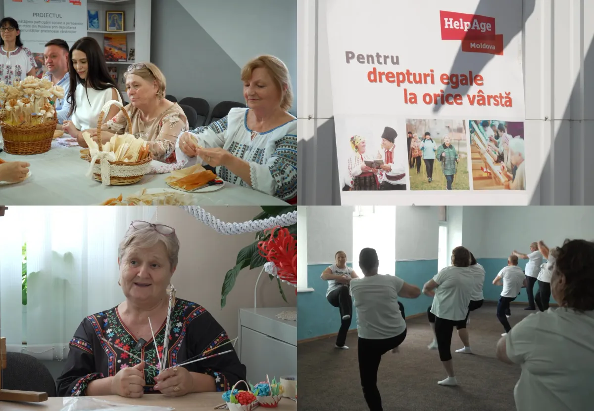 Centru de zi pentru seniori deschis în raionul Sîngerei: pensionarii fac exerciții fizice împreună, cântă, gătesc sau învață meșteșuguri: „Viața ia alt curs, te simți un om util” - VIDEO