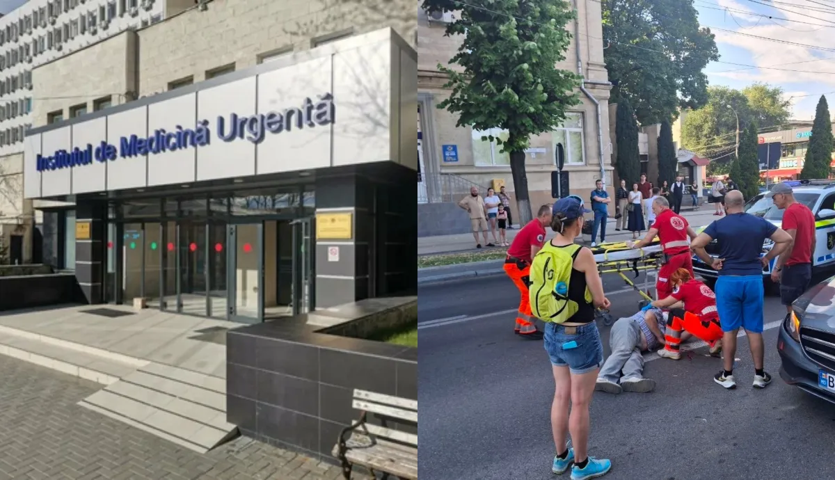 Pietonii loviți de o mașină pe bulevardul Grigore Vieru, internați în stare gravă la spital - VIDEO