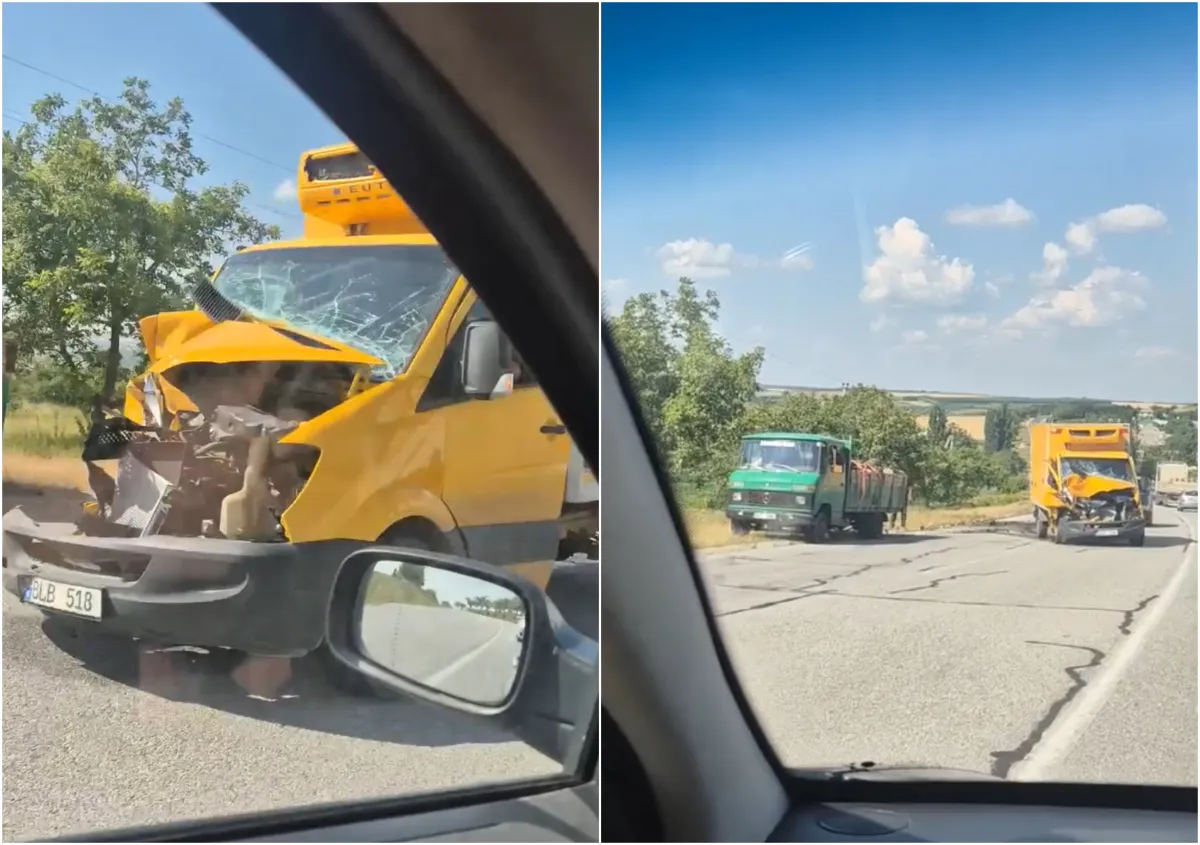 Impact violent pe traseul Otaci–Rezina: o mașină a fost făcută zob după o coliziune puternică - VIDEO