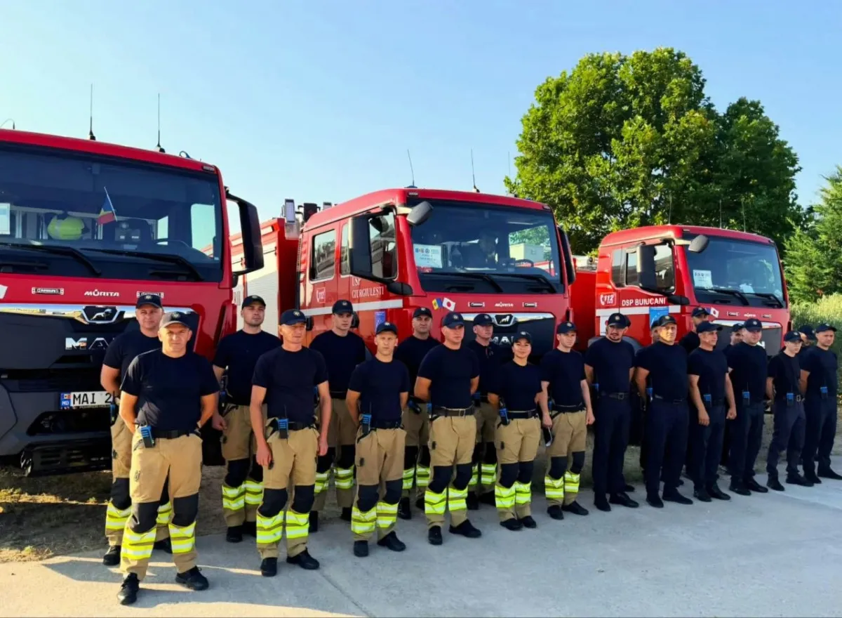 Pompierii moldoveni au lichidat focare de incendiu în regiunea Salonic din Grecia. Imagini de la prima intervenție - FOTO/VIDEO