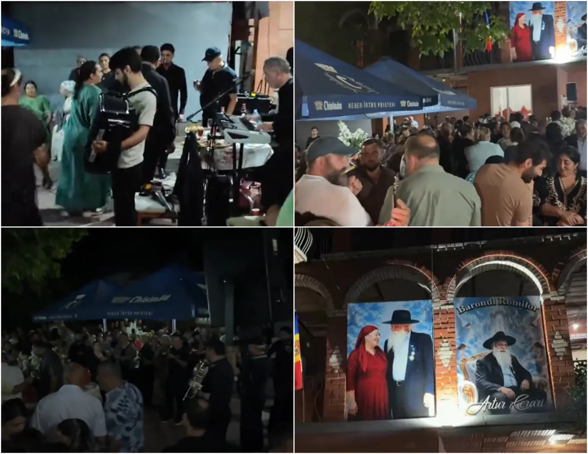 Soroca își ia rămas-bun de la baronul romilor. Zeci de oameni au participat la ultima seară de priveghi, cu muzică, mese întinse și momente emoționante - VIDEO