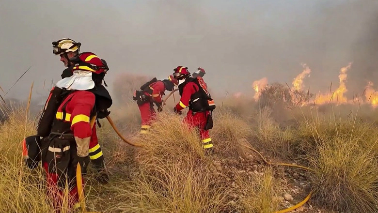 Alertă în centrul Spaniei din cauza unui incendiu de vegetație: oamenii au fost evacuați și adăpostiți în săli de sport și centre speciale - VIDEO