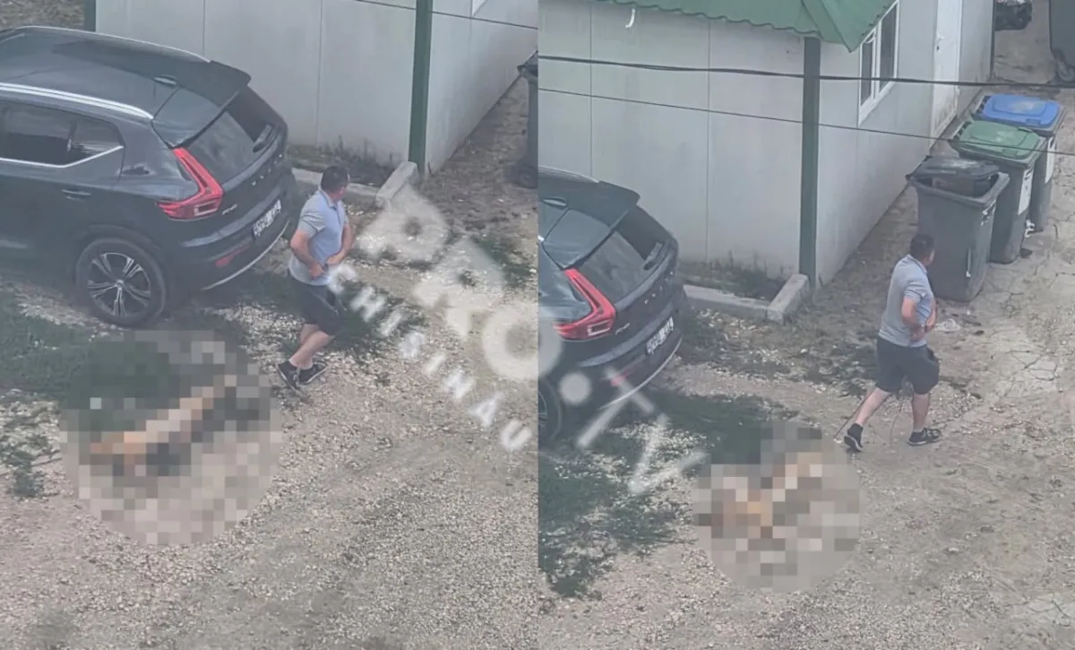 Cruzime fără margini: momentul în care un câine este târât cu o funie de către o persoană