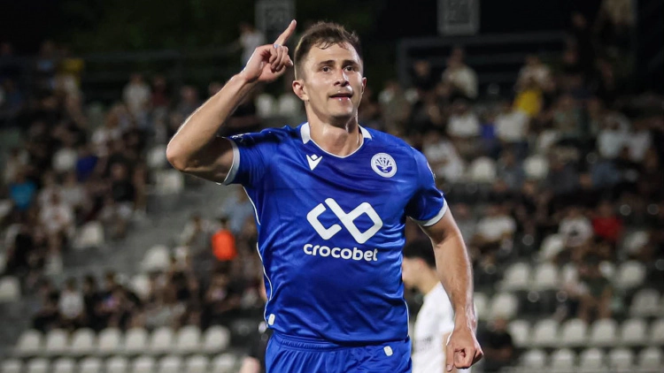 Dmitri Mandrîcenco își continuă forma sa excelentă din Georgia: Fotbalistul moldovean a înscris din nou și a ajuns la opt goluri în actualul sezon