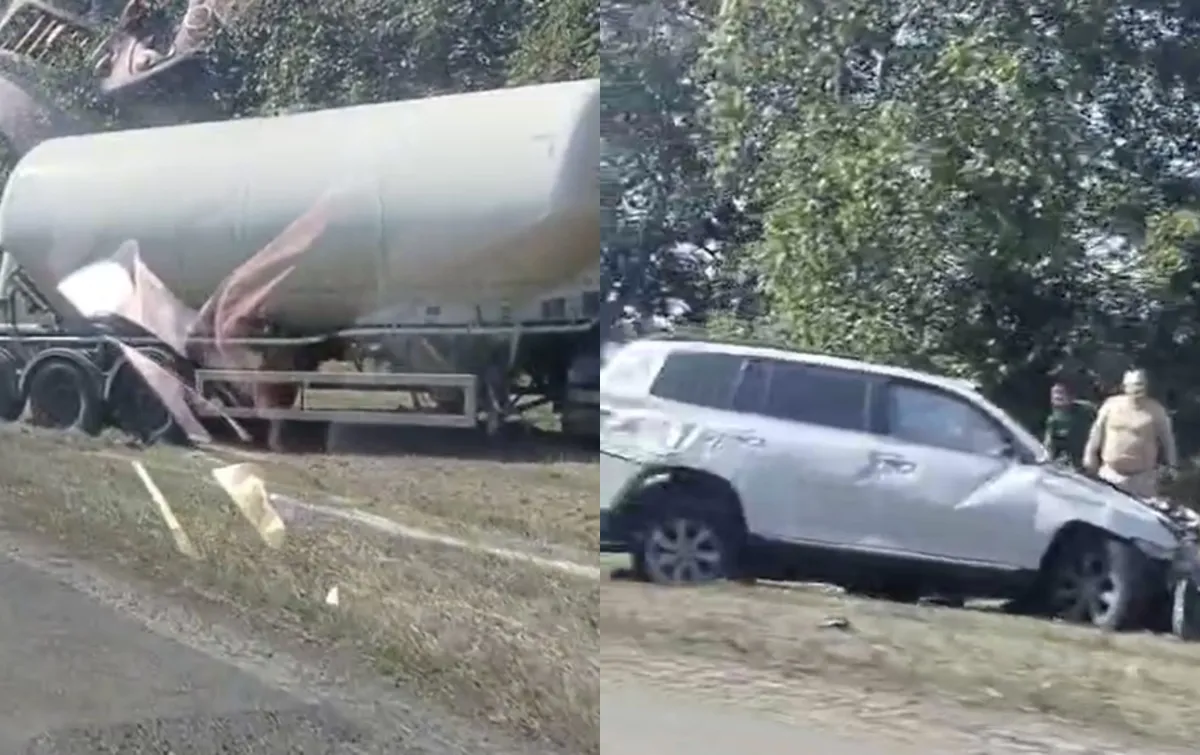 Accident grav în stânga Nistrului: O șoferiță - transportată în stare gravă la spital, după mașina pe care o conducea s-a ciocnit cu un camion - VIDEO