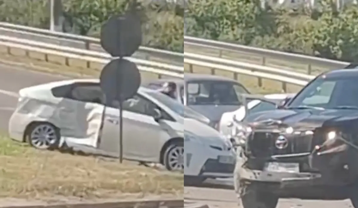 Carambol la Ialoveni. Mai multe mașini - avariate, după ce s-au ciocnit la o intersecție. Imagini de la locul accidentului - VIDEO