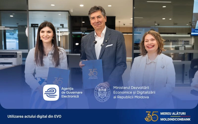 Moldindconbank extinde utilizarea buletinului digital din EVO pentru toate situațiile de identificare și deservire la ghișeu