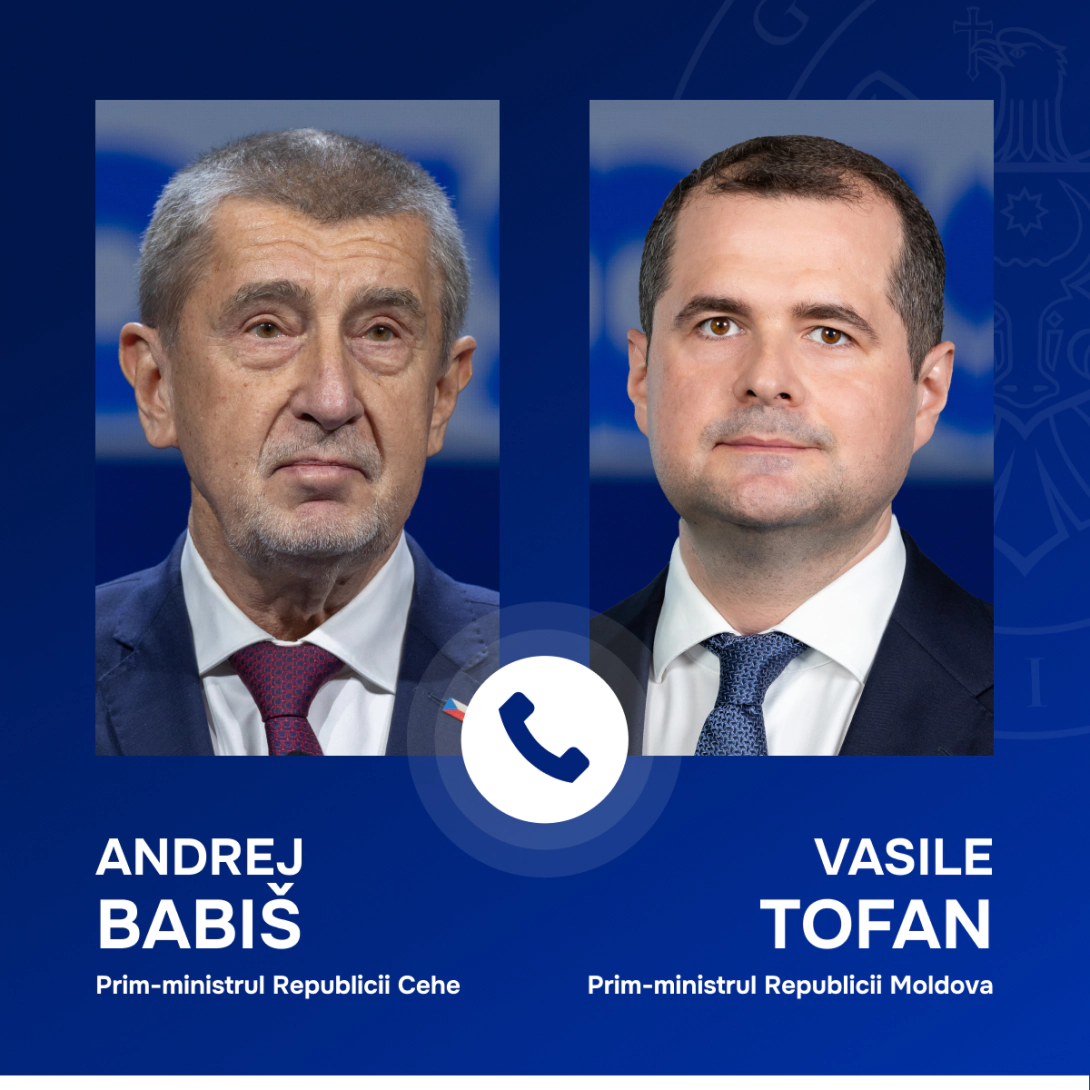 Republica Cehă își reafirmă sprijinul pentru parcursul european al Republicii Moldova: Vasile Tofan a discutat la telefon cu Andrej Babiš despre cooperarea bilaterală