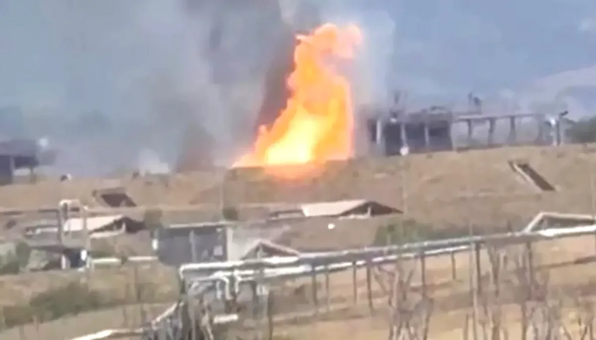 Momentul în care o fabrică de muniție de lângă Roma sare în aer. Incendiu masiv - VIDEO