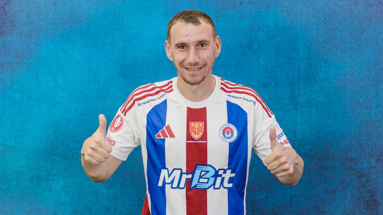Jucătorul naționalei Moldovei, Teodor Lungu, a salvat-o pe Oțelul Galați de la înfrângere cu un gol de senzație