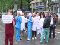Au blocat drumul. Zeci de angajati ai Spitalului Republican, la protest: Ce i-a nemultumit