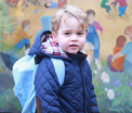 Prima zi de gradinita a Printului George. Fotografiile au fost facute chiar de catre mama sa, ducesa de Cambridge