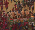 Bataie traditionala cu portocale, intr-un oras din Italia. Localnicii si turistii se impart in nobili si tarani - VIDEO