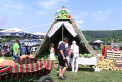 Festivalul produselor autohtone la Capriana. Organizatorii si-au prezentat sculpturile din legume: "Nu e scump"
