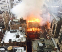 Incendiu urias la o biserica istorica din New York. Cinci persoane au fost ranite - FOTO