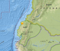 Doua cutremure puternice au zguduit Ecuadorul, la cateva minute distanta. Seismele au avut magnitudinea de 6,2 si 5,9