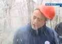 Ministrul Energiei din Serbia a patit-o rau! Momentul in care ii cade o bucata de gheata drept in cap
