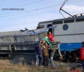 Accident feroviar grav, langa Targu Jiu. "E dezastru, asa ceva nu am vazut"
