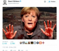 Liderul extremei drepte din Olanda a postat o imagine in care Merkel are mainile pline de sange, dupa atentatul din Berlin