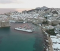 Peisaje rare in Europa, cuprinsa de ninsori puternice si inundatii. Cum arata insulele grecesti acoperite de zapada - VIDEO