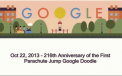 AndrÃ©-Jacques Garnerin, autorul primului salt cu parasuta, este celebrat printr-un Google Doodle
