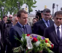 Macron si Le Pen, la comemorarea politistului ucis in atentatul de pe Champs Elysees. Ce mesaje le-au transmis alegatorilor