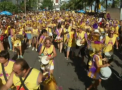 Distractia este la ea acasa in Rio de Janeiro. Mii de oameni se distreaza pe strazi, in asteptarea fastuosului carnaval - VIDEO
