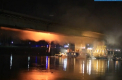 Principalul pod din Varsovia, cuprins de flacari: Peste 40 de unitati de pompieri au luptat cu incendiul