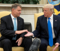 Klaus Iohannis: "Am vorbit despre vizele pentru romanii care merg in SUA." Donald Trump: "Nu am discutat despre asta"