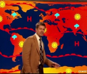 Aparitie surpriza in emisiunea "The Jim Jefferies Show". Brad Pitt a fost un prezentator meteo care il ironizeaza pe Trump