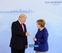 Donald Trump si Angela Merkel, intalnire inainte de Summit-ul G20 de la Hamburg. De ce au ezitat sa dea mana cei doi lideri