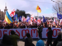 Protest anti-guvernamental in Georgia. Zeci de mii de oameni au cerut demisia presedintelui si a Executivului