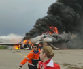 Momentul in care copilotul se intoarce in avionul cuprins de flacari. Noi inregistrari socante de la accidentul aviatic din Moscova - VIDEO