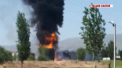 Cel putin doua persoane au fost ranite in urma unui incendiu urias izbucnit la o baza de petrol din Kargastan. Mii de locuitori din zona au fost evacuati - VIDEO
