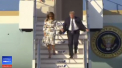 Momentul in care rochia Melaniei Trump este luata de vant la sosirea in Japonia