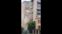 Momentul in care o parte a unui bloc din Otaci s-a prabusit. 46 de oameni, inclusiv 11 copii, evacuati - VIDEO