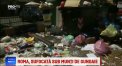 Capitala Italiei este sufocata in aceste zile nu doar de caldura, ci si de gunoaie. Strazile arata dezgustator din cauza mormanelor de deseuri de pe trotuare care nu sunt evacuate pentru ca autoritatile nu au unde le duce - VIDEO