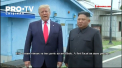 Donald Trump s-a intalnit cu Kim Jong Un in zona demilitarizata dintre cele doua Corei. El a trecut frontiera si a devenit primul presedinte american care paseste pe teritoriul nord-coreean - VIDEO