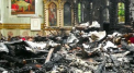 Un incendiu puternic a devastat biserica din satul Grinauti-Moldova din Ocnita. Flacarile au reusit sa afecteze 80 la suta din lacas - VIDEO