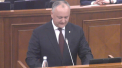 Igor Dodon a iesit cu un discurs in fata deputatilor: "Nu sunt multumit de faptul cum functioneaza unele ministere, trebuie de revenit cu picioarele pe pamant" - VIDEO