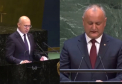 Democratii critica aparitia lui Igor Dodon la New York si o compara cu cea al lui Pavel Filip de anul trecut: "Un discurs rusinos rostit de Igor Dodon de la tribuna ONU, scris nu la Chisinau si nu in limba romana" - VIDEO