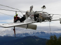 Accident aviatic in Alpii Italieni. S-au asezat pe aripa avionului, asteptand fie salvati