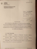 Sergiu Litvinenco, Alexandru Slusari si Vasile Bolea au depus o sesizare la CC. Acestia solicita raspuns la intrebarea „pe baza carui sistem electoral urmeaza sa aiba loc alegerile parlamentare anticipate in situatia in care acestea vor avea loc?” - DOC
