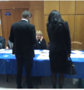 In aceste momente, Victor Chironda isi exprima dreptul la vot - FOTO/ VIDEO